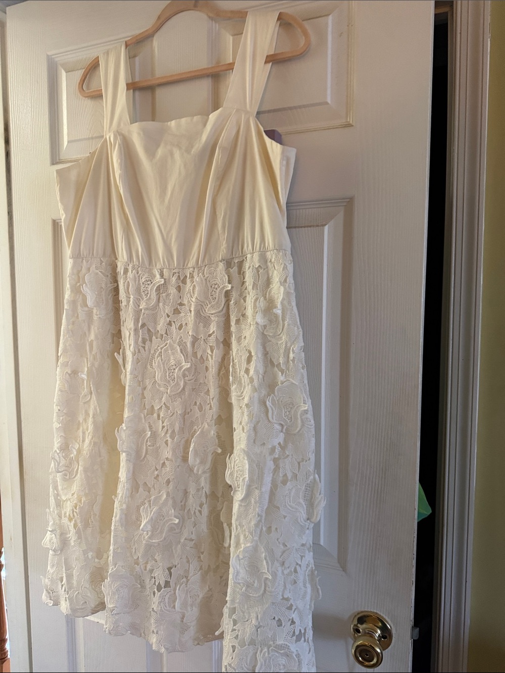 Eloquii Cream Lace A-Line Dress